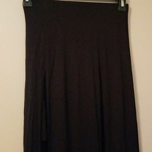 Candies Black Maxi Skirt Double Front Slits